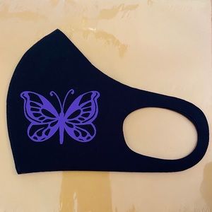 Face mask “2 purple butterflies”